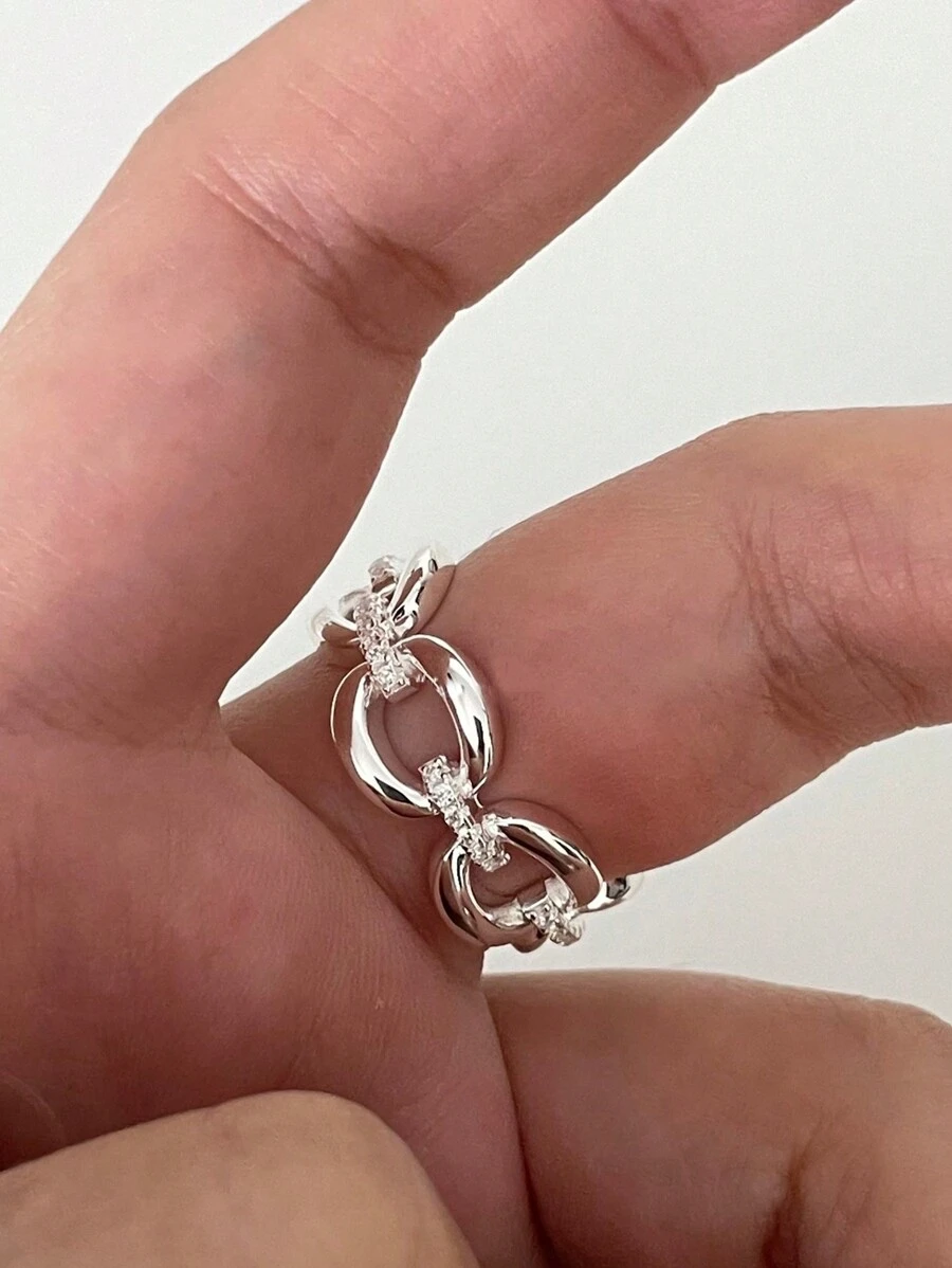 GAGAFEEL 1pc Niche Design, Fashionable S925 Sterling Silver Open Ring Suitable For Women To Wear Daily
