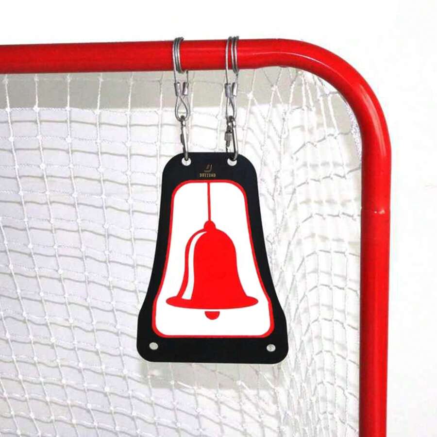 DUTYBOD Eishockey Trainingstor-Zielbehang - Metallglocke Schusstraining-Ziel - Sehr praktisch für Eishockey-Schusstrainings-Ausrüstung.