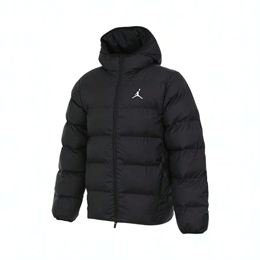 Nike 2024 Boyfriend Style Men's AS M J BRKLN PUFFER JACKET With Hood, Zip Front, Long Sleeves, Thick FV7318-010