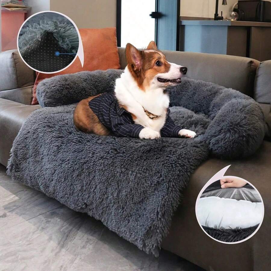 Winter Warm Large Pets Plush Bed Sofa Waterproof Washable Cats Dogs Cushion Blanket Furniture Protector Couch Cover Pet Mattress