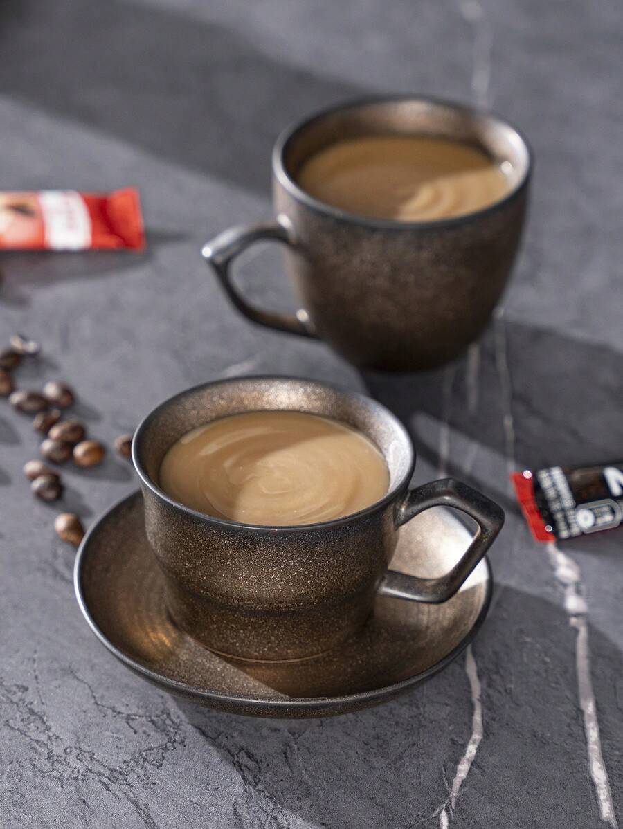 1pc Marbling Latte Art Coffee Cup, Style Ceramic Mug, Suitable For Home And Office Use, Easy To Clean, Ideal For Holiday Gifts To Classmates And Colleagues Back To School