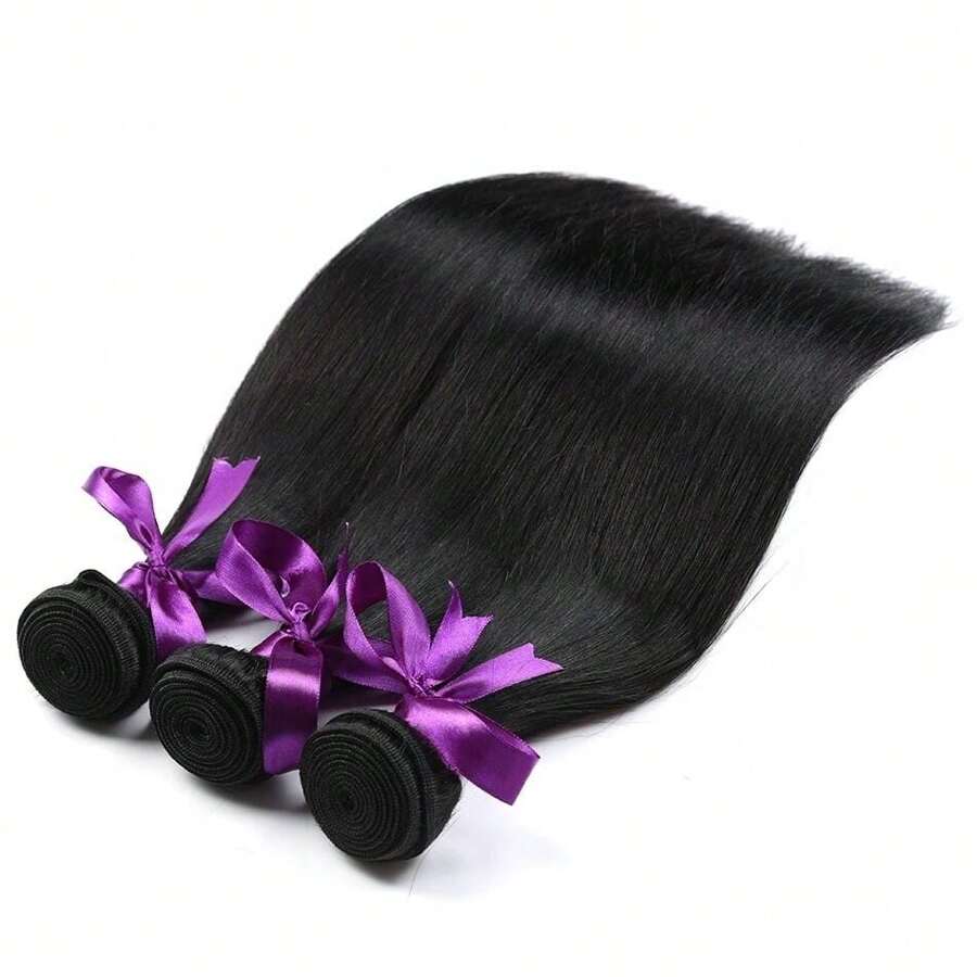 3 bundels Bone Straight Human Hair Bundles 100% natuurlijke hairextensions Onbewerkte Virgin Remy Hair Weave Bundles Natural Black Straight Bundles