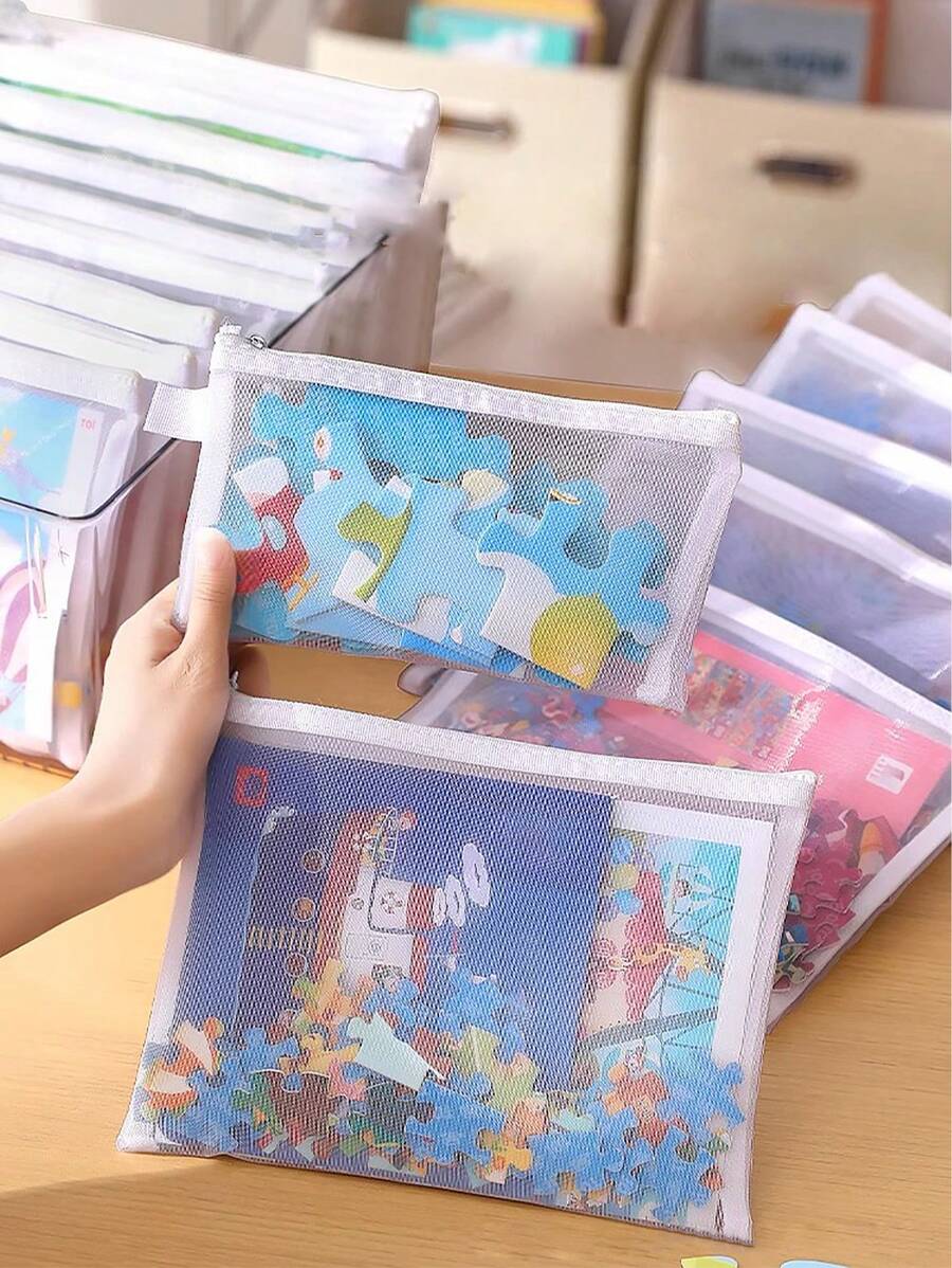 1/5 piezas Bolsas de almacenamiento multiusos para juguetes, documentos y artículos de papelería - Organizador de tela duradera para esenciales del hogar y la guardería