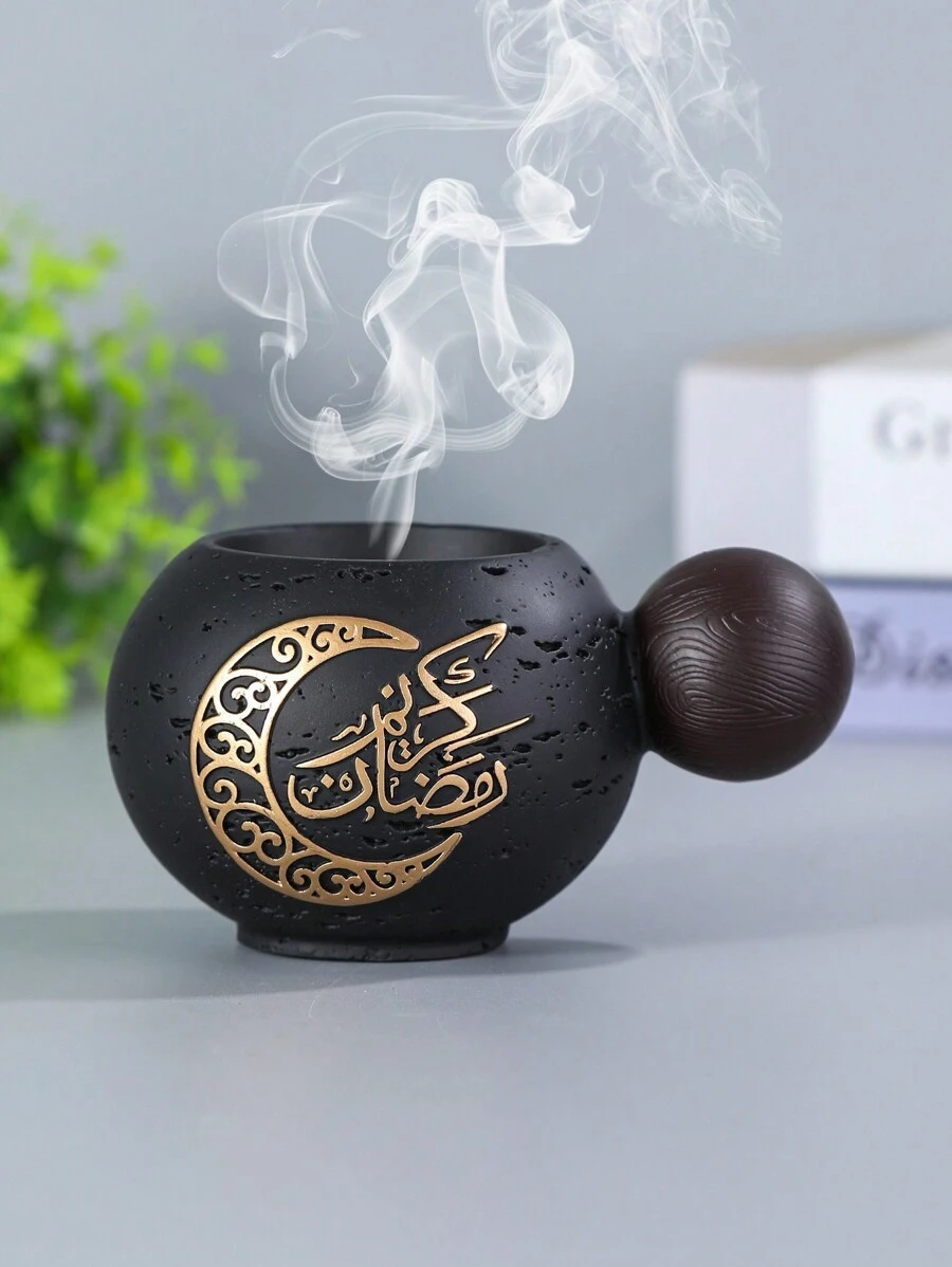 1pc New Double Ball Heat-Resistant Resin Incense Burner, Suitable For Home Decor, Office, Festivals, Yoga Studios, Can Be Used As Festival Gifts, Festival Decorations Gifts, Festival Decorations Decorations, Living Room Accessories Birthday Graduation E-I-D