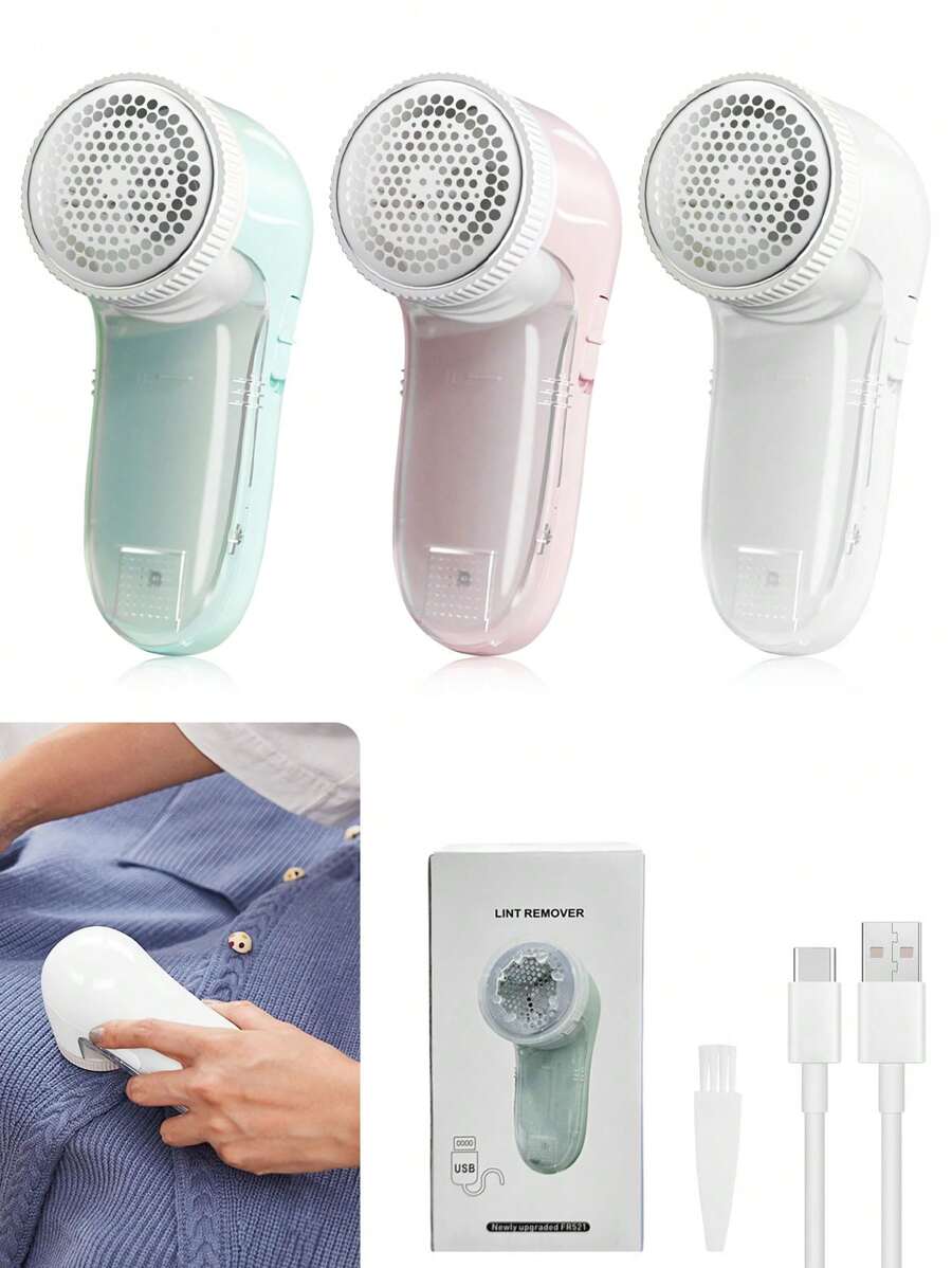 Electric Hair Removal Ball Machine, Portable Electric Fabric Shaver Lint Remover Ball, Electric Fabric Hair Remover, Usb Rechargeable 500mah Hairball Trimmer, Household Clothes Sweater Shaver