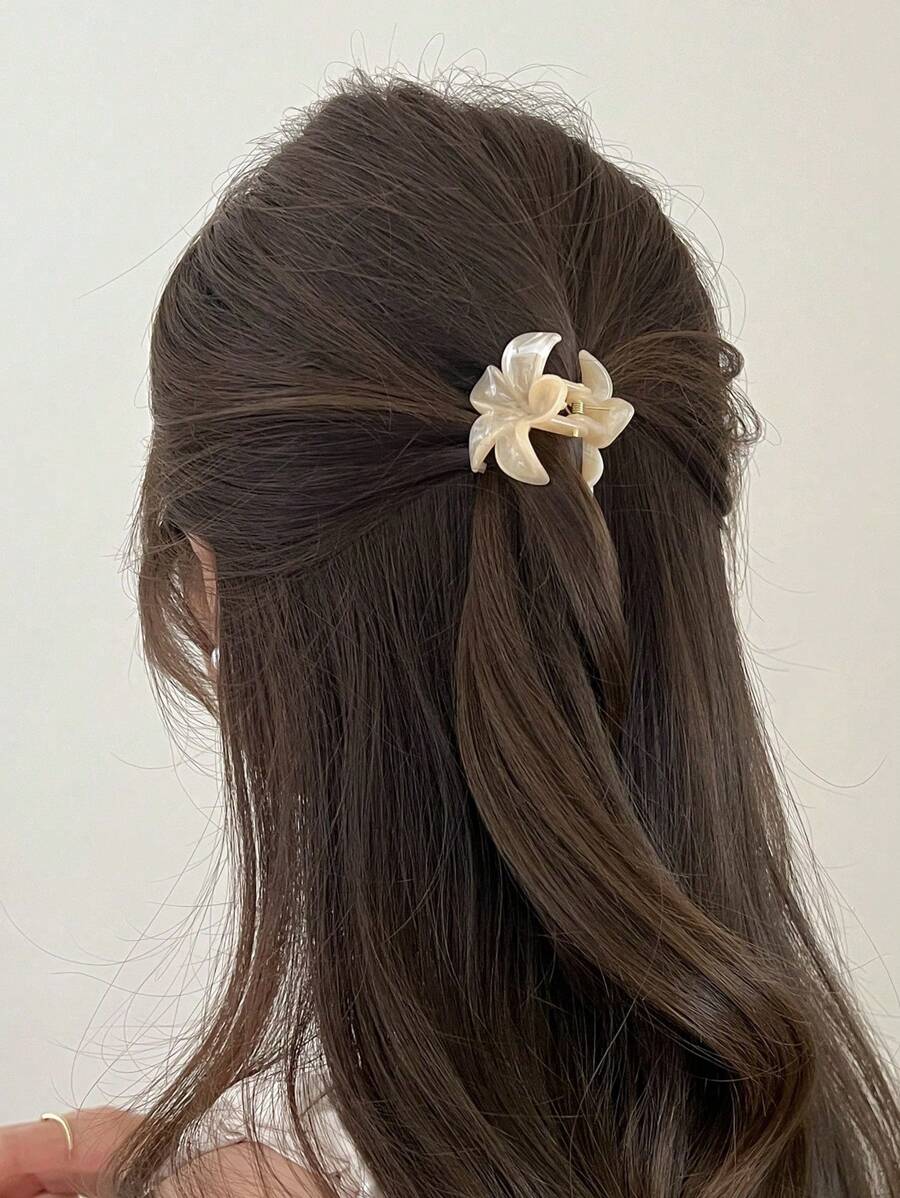 Set de 2 pinzas de pelo con flor de acrílico degradado elegante y pequeño, accesorios de peinado chic para recogido de mujer, regalos del Día de San Valentín, pinzas de pelo, sujetadores de pelo, pinzas de pelo
