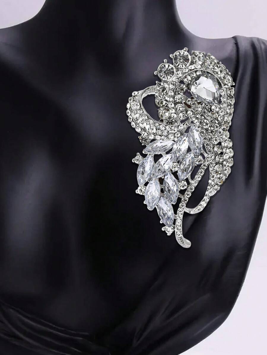 Luxury Crystal Brooch For Women Party Banquet Jewelry Gift Dress Skirt Accessory