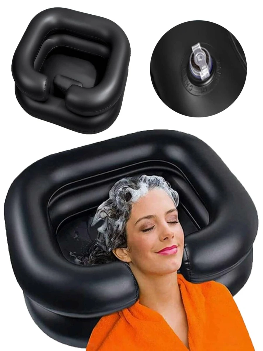 1PC Inflatable Shampoo Basin - Portable Shampoo Bowl, Hair Washing Basin For Bedridden, Disabled,Injured, Hair Wash Tub For Dreadlocks And At Home Sink Washing Bathroom Decor Summer Bathroom Accessories Back To School
