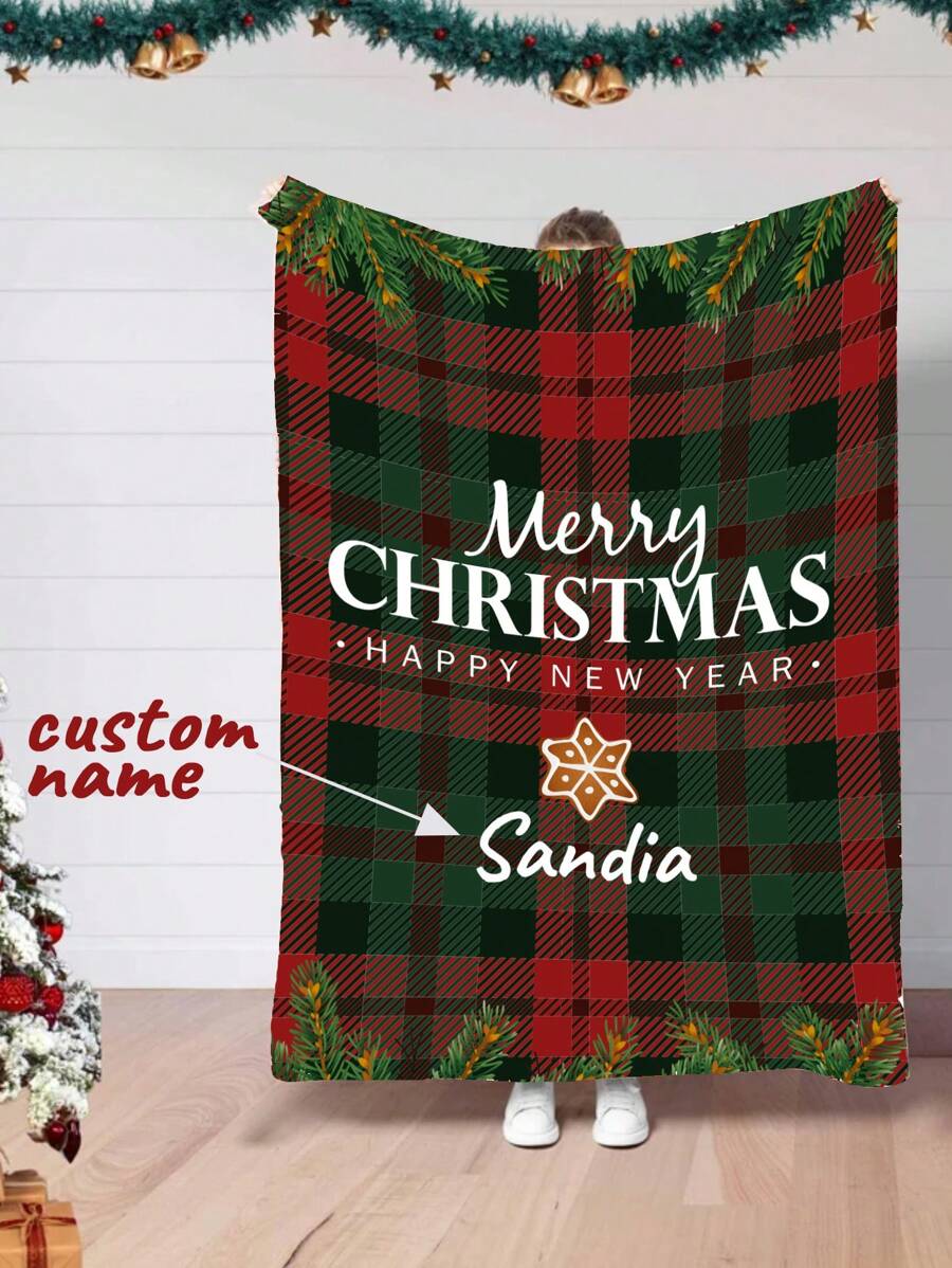 1 Stück Wunschname Decke, personalisierte Decke mit Text und Name, Weihnachtsgeschenk Decke, beste Freundin Decke, kuschelige Decke, Familiengeschenk, Weihnachtsgeschenk für Mama/Papa, personalisiertes Geschenk für Freunde, Badezimmer Deko, Sommer Strandutensilien, Schulanfang