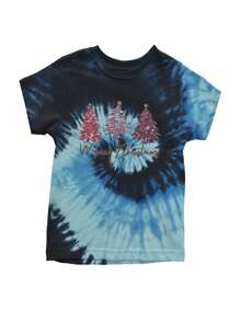 Tie-dye blue ocean