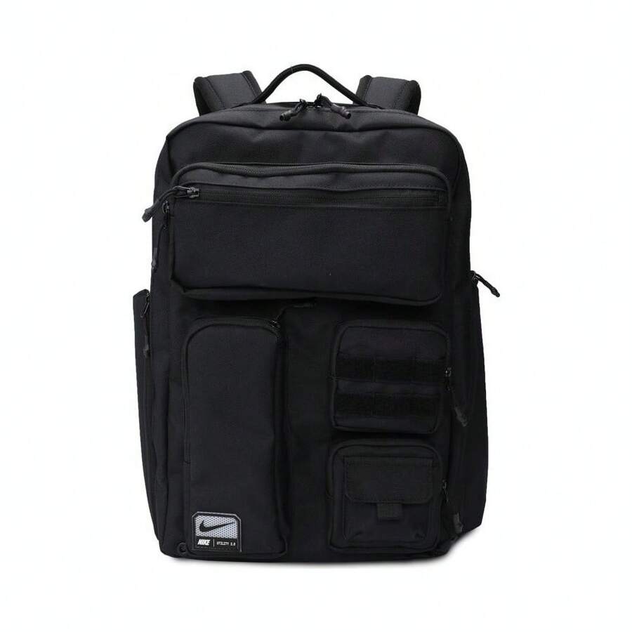 Nike Mochila casual de unicolor con diseño de cremallera para hombres 2024