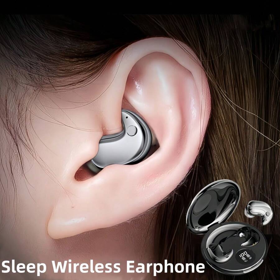 1 pieza Auriculares inalámbricos para dormir/deporte Estéreo Bluetooth 5.3 Auriculares intraurales adecuados para deporte, oficina, juegos con larga duración de batería, capacidad de la batería de 200mAh
