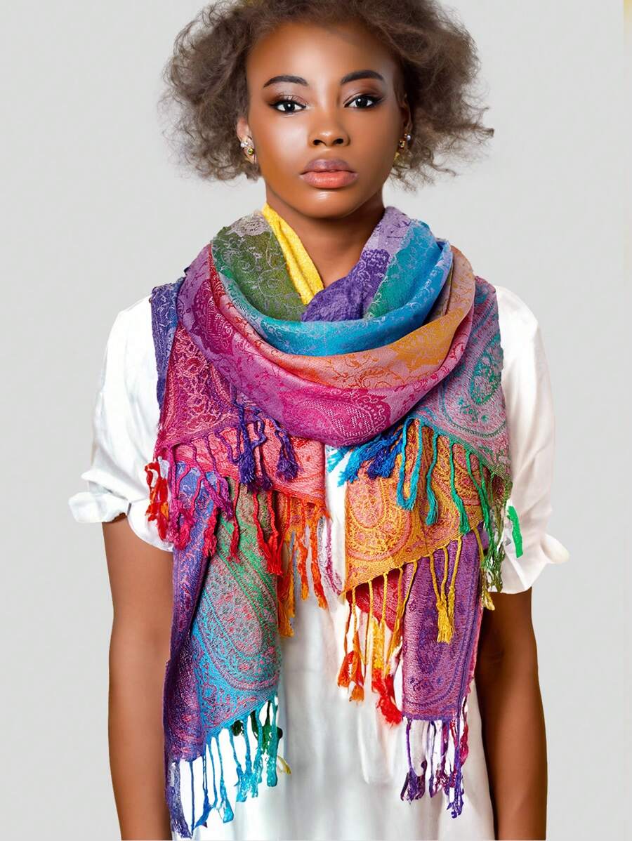 Fashion Women's Silk Scarf Luxury Satin Shawl Wraps Pashmina Scarf