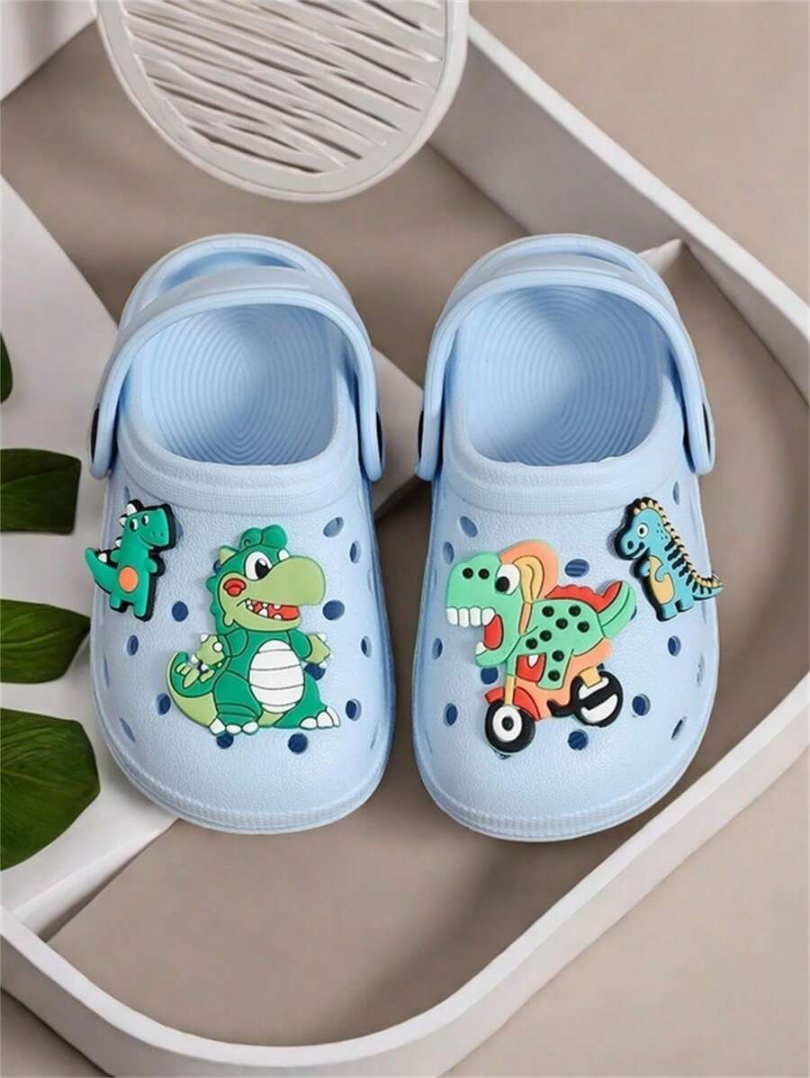 Zuecos casuales de unicolor para hombres - Jóvenes y adolescentes - Parte superior baja, EVA, unicolor, punta redonda, transpirable - Adecuado para nadar, playa, piscina