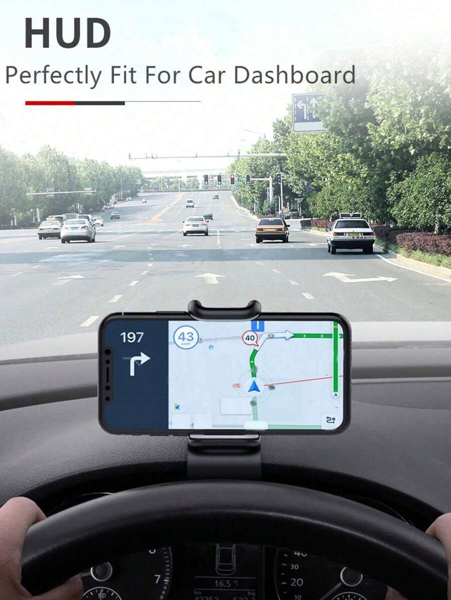 Car Mobile Phone Holder Universal Dashboard Car Clip-On GPS Holder Car Mobile Phone Holder Suitable For Most Mobile Phones On The Market Compatible With IPhone, Android Phone, Gift For Birthday, Family, Friends Car Accessories, Car Phone Holder