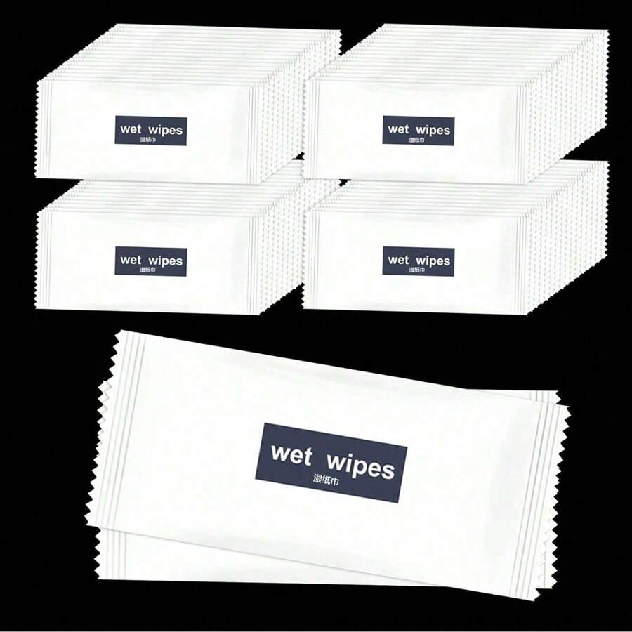 10/20/50/100 Single-Layer Aviation Wet Wipes, Hotel Catering Takeaway Disposable Items, Cleaning Wet Wipes, Small Bags, Compact And Portable Personal Cleaning Wet Wipes, Individually Packaged