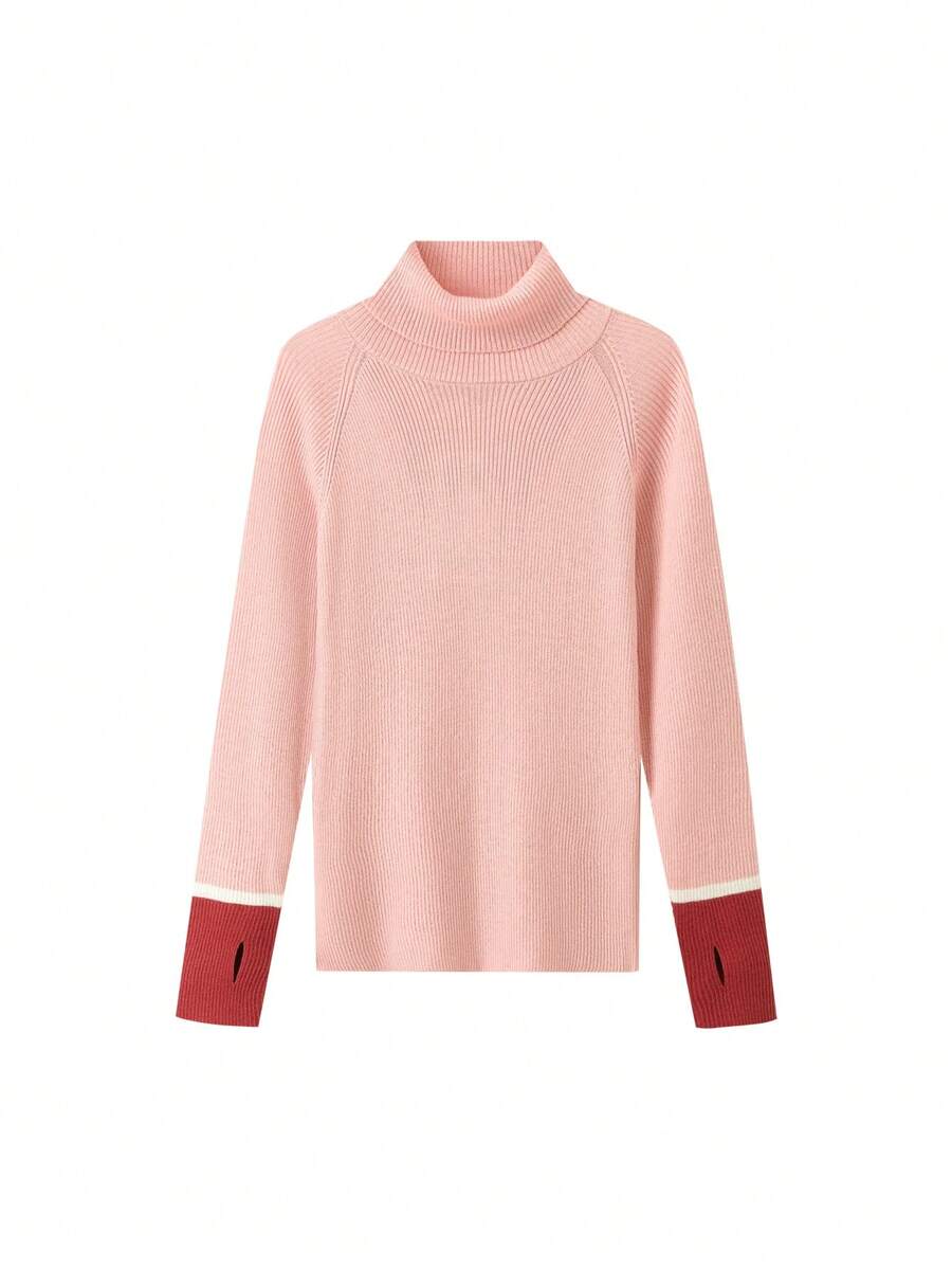 Annil Ropa infantil, Suéter de cuello alto tejido de lana para mantener caliente en invierno para niños y niñas.