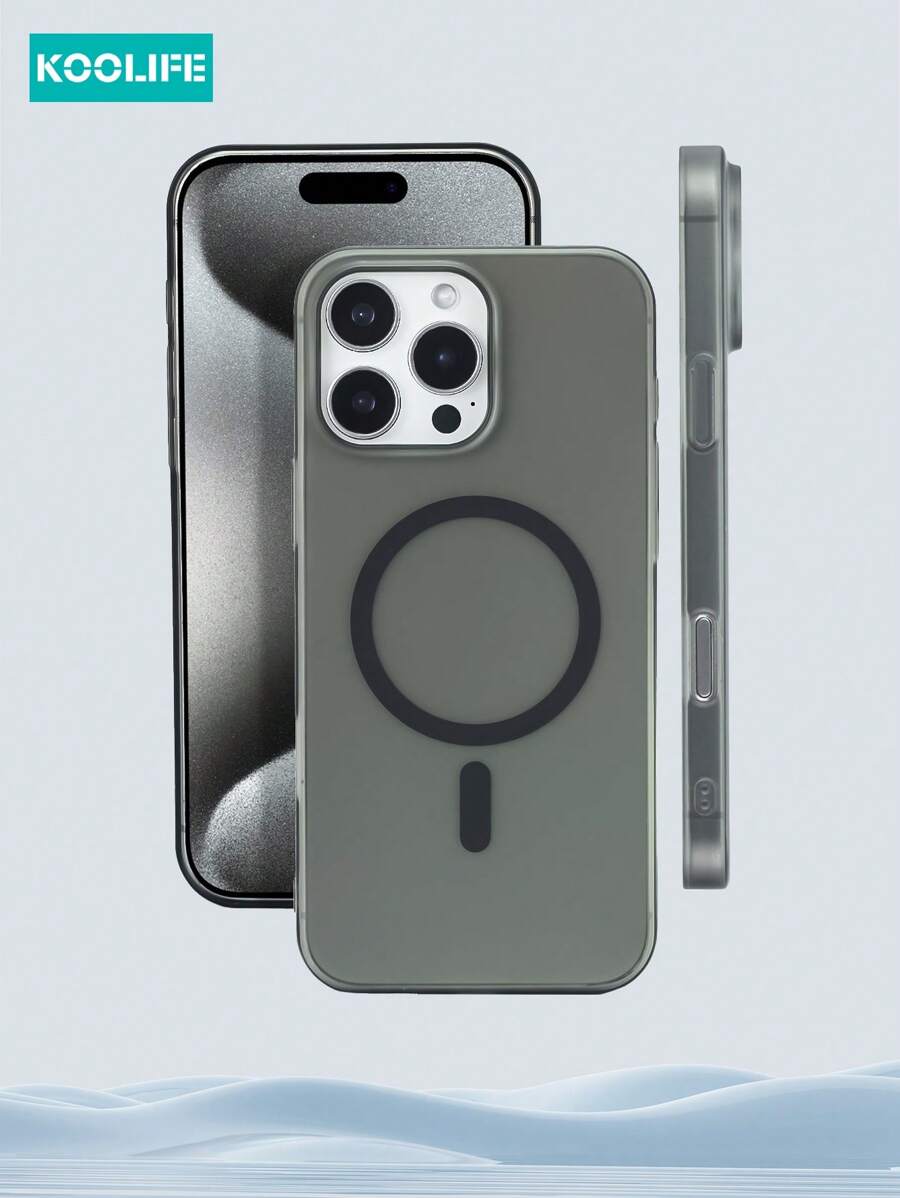 Phone Holder 1pc Koolife Ultrathin Pure PC Anti-Sweat Anti-Discoloration Magnetic Absorption Phone Case, Compatible With Apple IPhone 16/16pro/16plus/16promax/Iphone11/12/13/13pro/14plus/15promax
