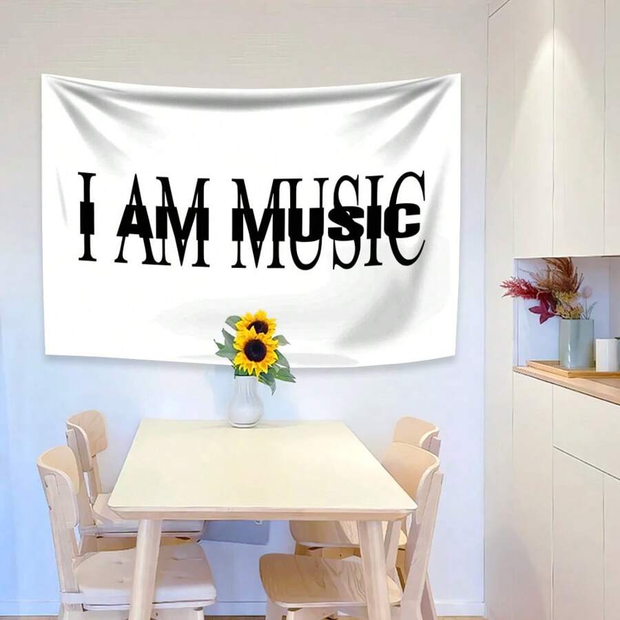 Arazzo da parete Tapestry come decorazione da camera da letto, bar o esterno, con stampa divertente a tema musica hip pop, adatto come regalo di Natale per decorazione stanza in stile vintage