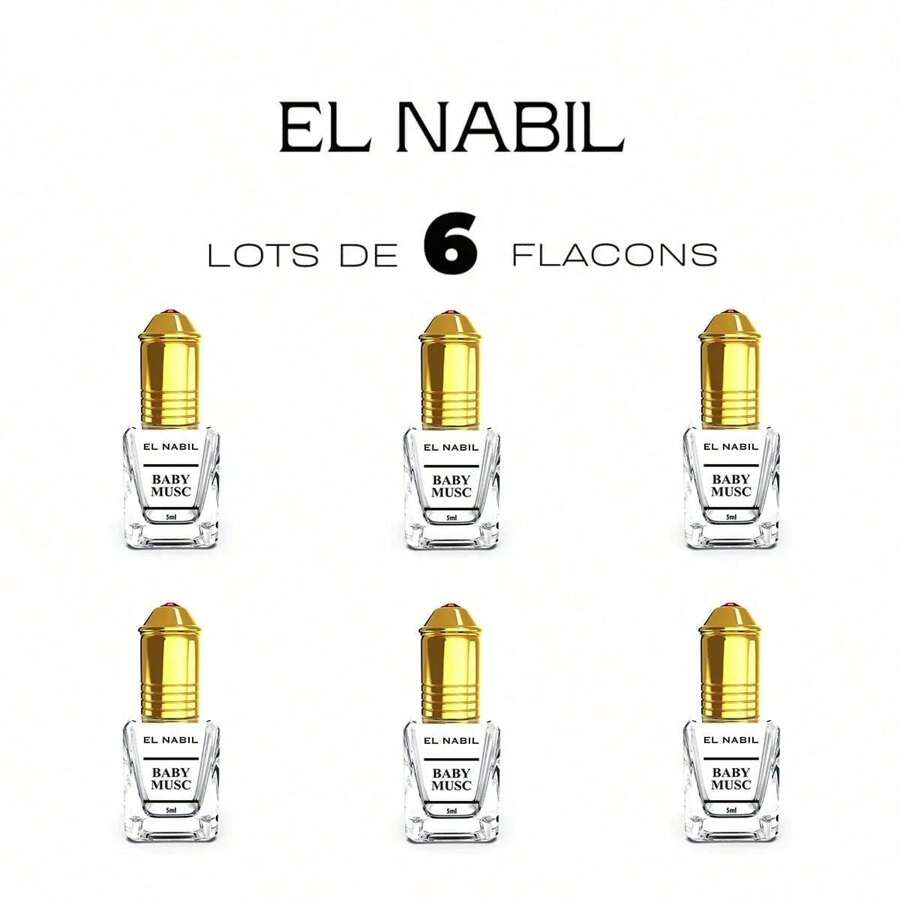 EL NABIL Lot de 3 - Baby Musc 5ML Extrait de parfum sans alcool