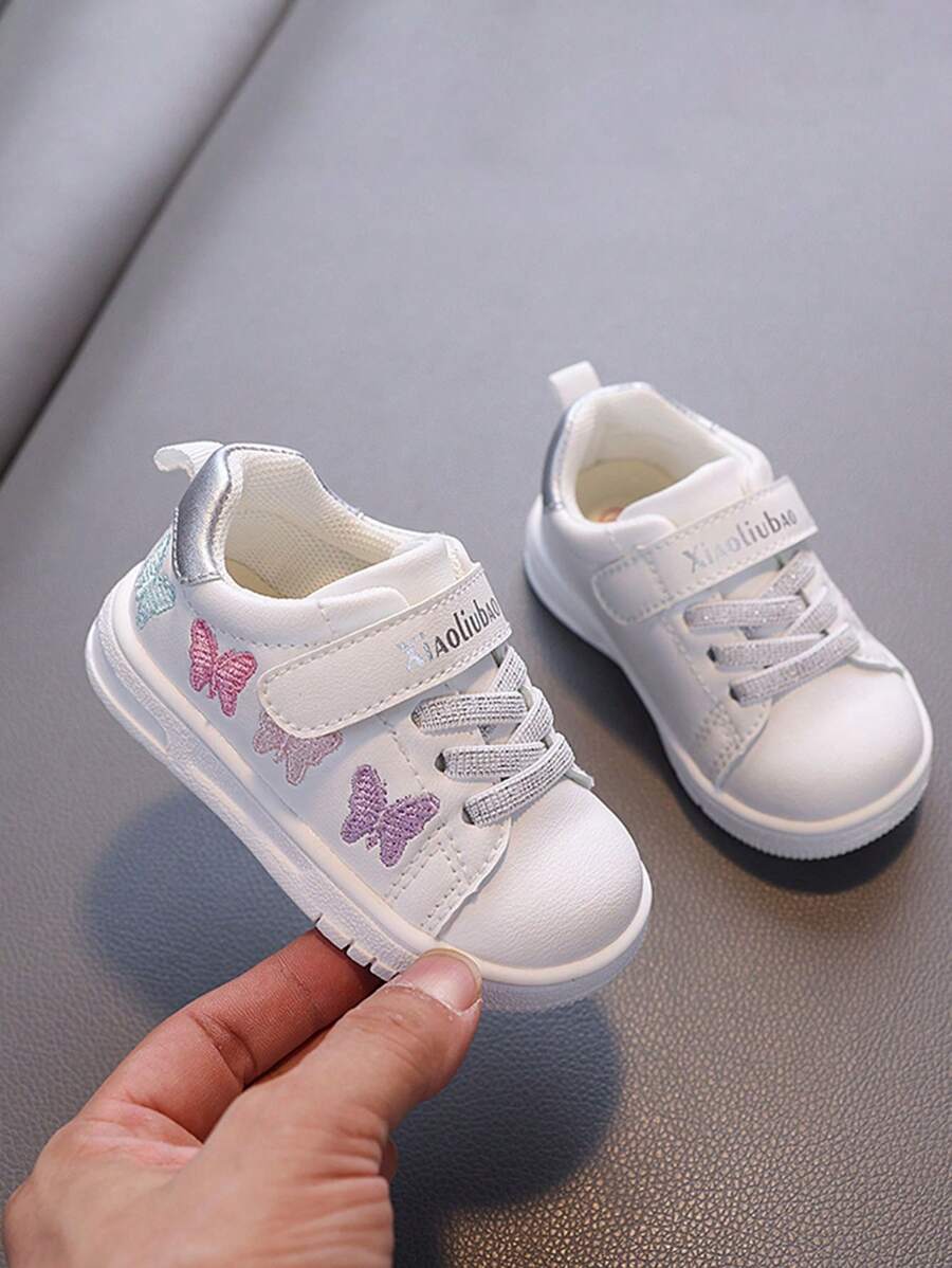 Toddler Kids 1-4Y Soft Sole Non-Slip Waterproof Butterfly Princess Sneakers, Spring/Autumn