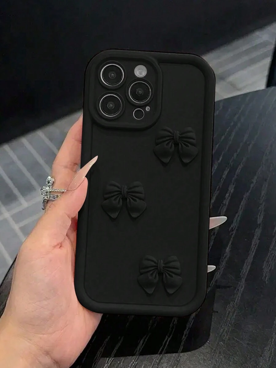 Pink Bamboo Phone Case With Cute Butterfly Decor, Compatible With Iphone 16 Pro Max/16 Pro/16/16 Plus, 15 Pro Max/15 Pro/15/15 Plus, 14 Pro Max/14 Pro/14/14 Plus, 13 Pro Max/13/13 Pro, 12, 11, XR, SE 2022