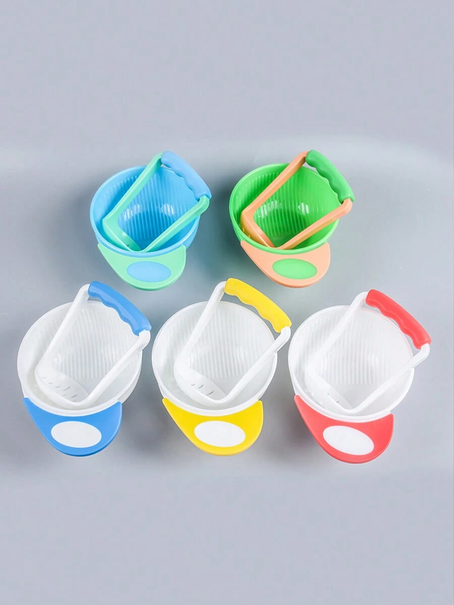 Tazón de alimentos con molinillo de 2 en 1 que contiene molinillo y tazón, tazón de alimentos para bebé con molinillo de alimentos manual que tritura fácilmente frutas y verduras al vapor. El machacador de alimentos se puede usar en casa o de viaje, es apto para microondas y lavavajillas. Tazón para suplemento de frutas y verduras para bebés en crecimiento, el mejor regalo para agregar etapas de alimentación complementaria
