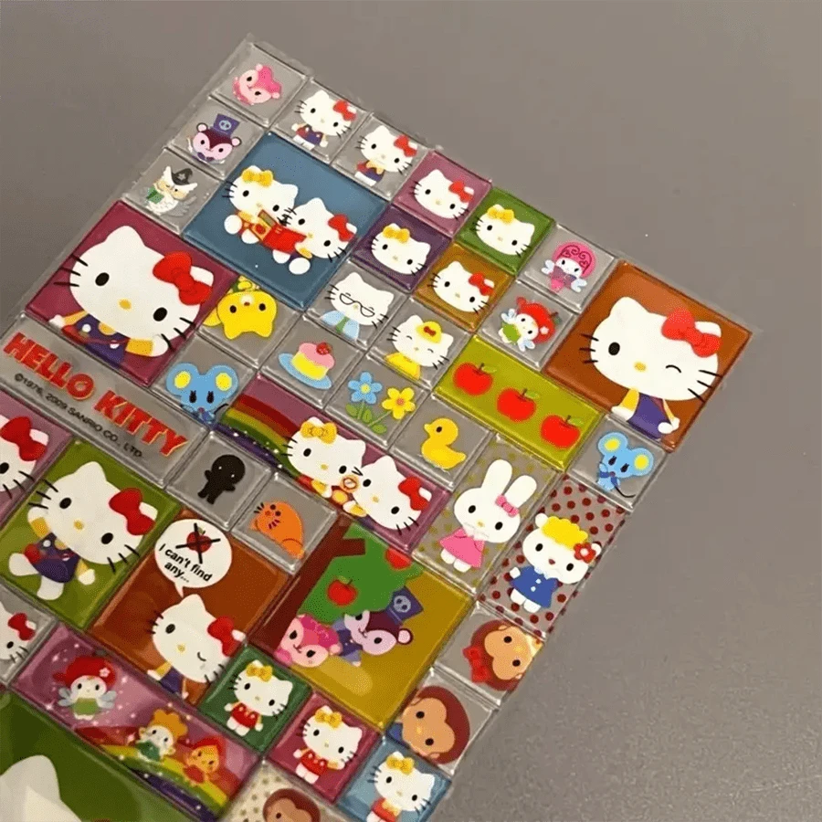 Sanrio 58 peças autoadesivas, adesivos de papel para bagagem, adesivos para laptop, adesivos para capa de celular, adesivos para motocicleta, adesivos para janela de carro, adesivos de parede e adesivos para caneca. Design à prova d'água. Presente de Natal!