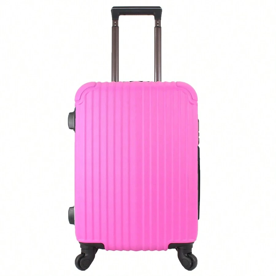 Maleta de cabina rígida con ruedas, equipaje de mano, trolley de viaje, de ABS, rígido, 4 ruedas, con asa telescópica, de 55 x 35 x 20 cm, maleta de viaje resistente y resistente al agua, color rojo