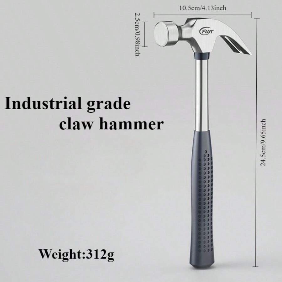 1 pieza Martillo multiusos compacto para el hogar, hecho de acero al carbono de alta calidad, resistente a la oxidación, portátil, apropiado para manualidades de decoración del hogar, diversos arreglos y como herramienta de emergencia para interiores/exteriores, herramientas para hombres