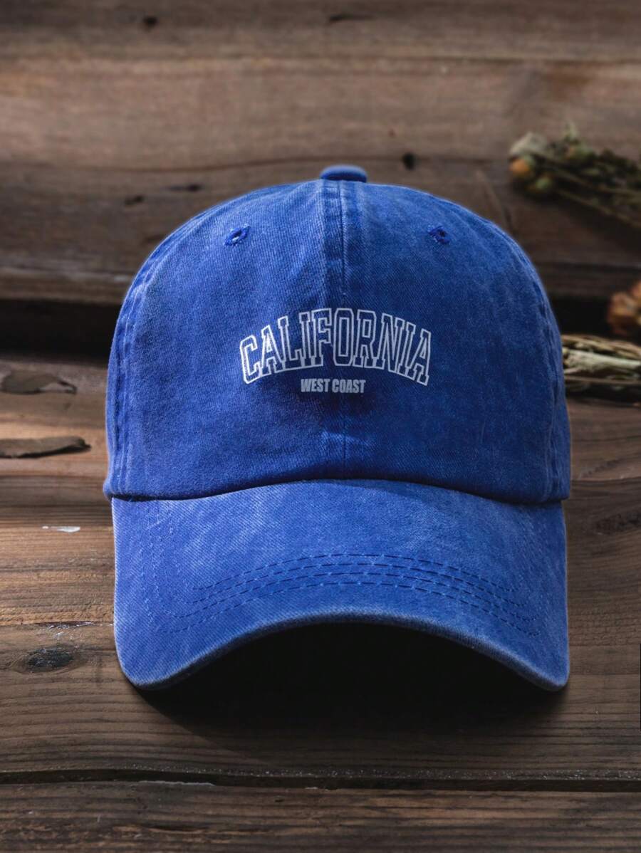 1pc California Washed Baseball Cap, Candy Color Unisex Fashion Sun Hats, Outdoor Casual Sun Protection Caps For Men And Women