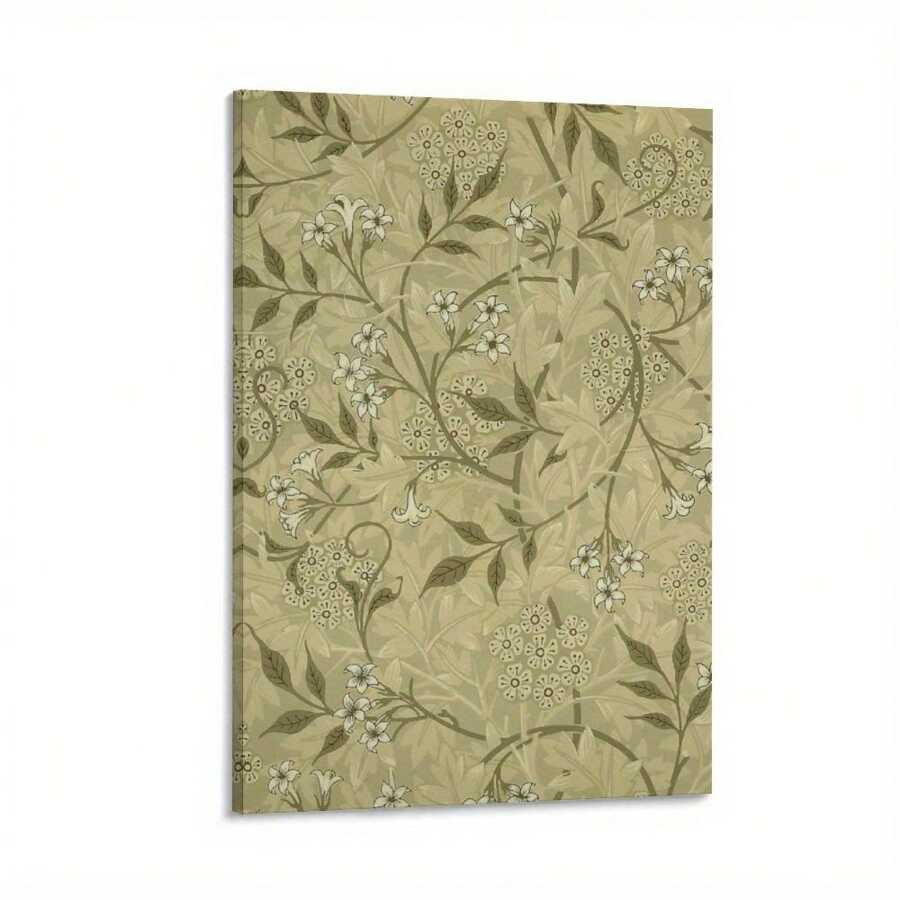 1 Pc Wooden Framed William Morris Art Painting Works Pattern Floral Retro Canvas Painting(81) Wall Art Prints Poster Wall Picture Decor For Home Gifts, Living Room, Bathroom, Bedroom, Kitchen