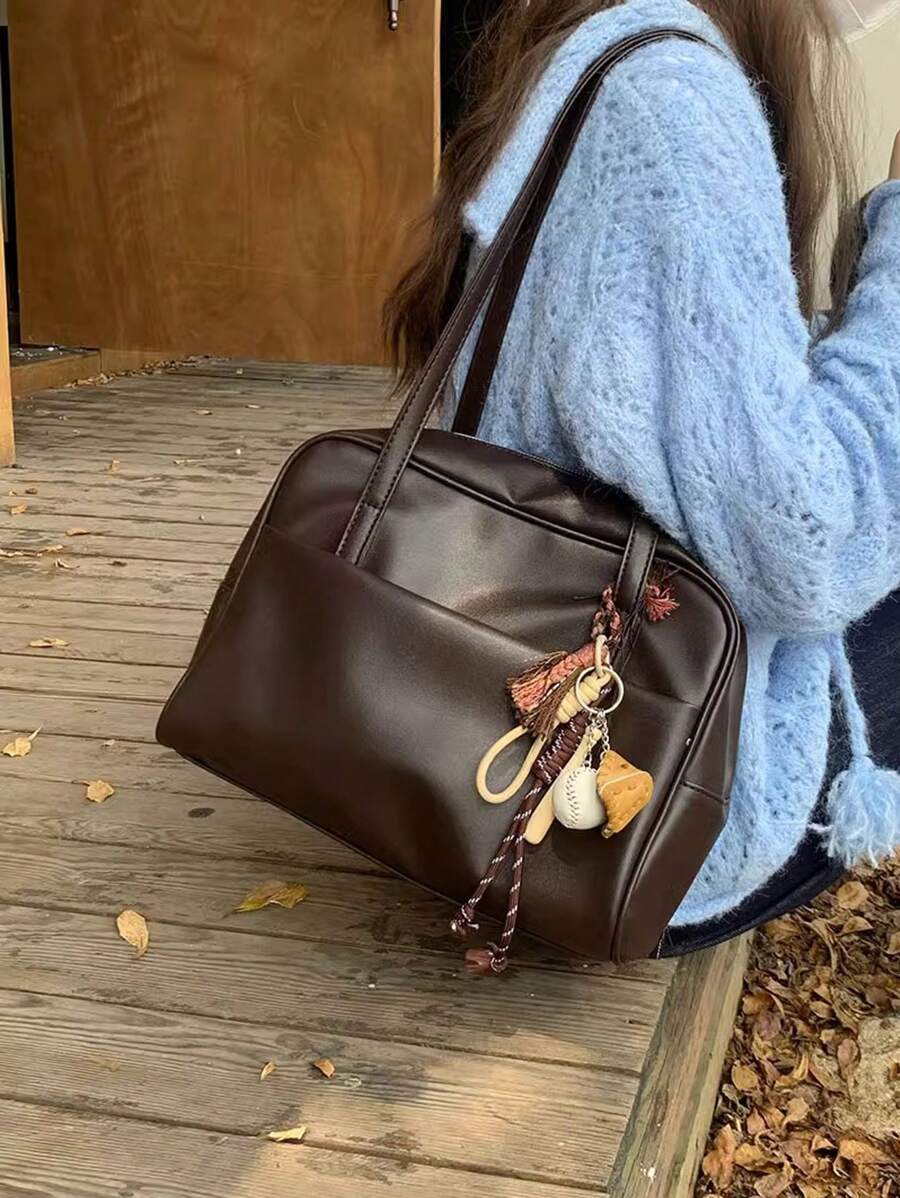 Vintage Large Capacity Tote Bag For Women, Autumn/Winter 2024 New Fashion Underarm Bag Versatile