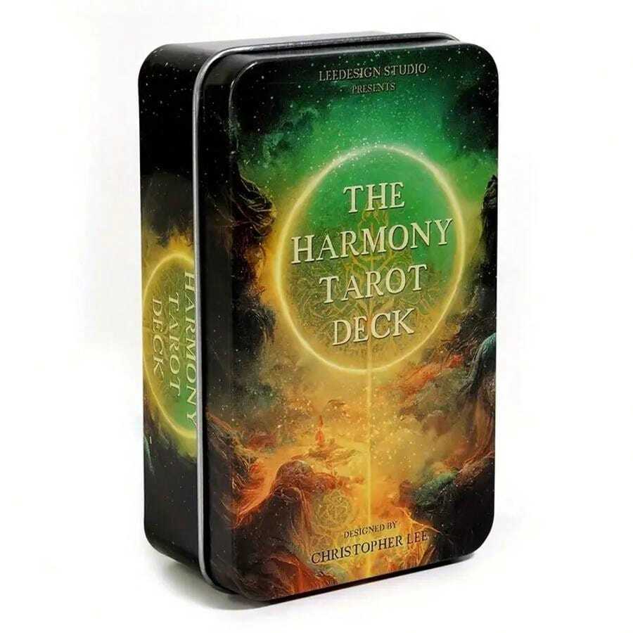 Cartas del Tarot de "Starlight Harmony": Juego de 78 cartas de tarot - Juego de adivinación del tarot, con simbología natural de edición estándar, juego de rol con cartas de cartón de alta calidad, adecuado para jugadores a partir de 14 años, juego de adivinación, juego de fiesta familiar, juego de entretenimiento con amigos, juegos de fiestas y regalos para Halloween, Acción de Gracias, Navidad