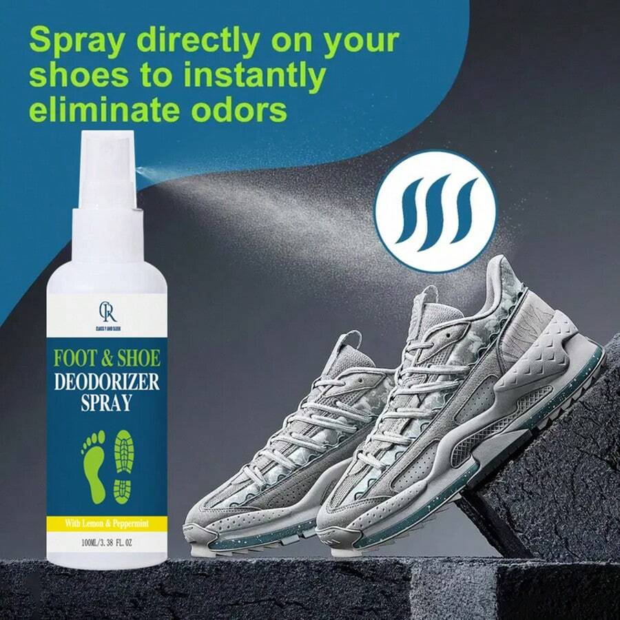 Foot And Shoe Deodorization Spray - Aloe Maceration, Hypoallergenic, Peppermint And Lemon Fragrance, Odor Control And Sweat Relief