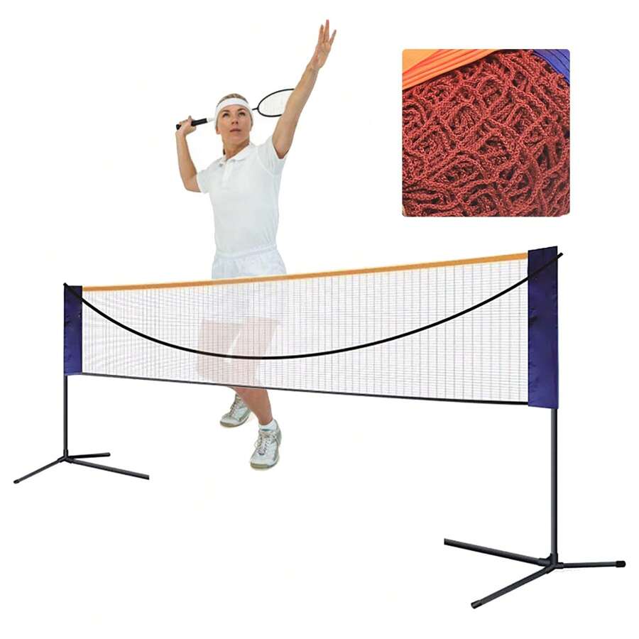 Rainaut Rainaut Badminton Pickleball Net, 20ft Portable Tennis Net With Pole Badminton Net Set For Playing Badminton Modified Volleyball Tennis Soccer Tennis Indoor Or Outdoor