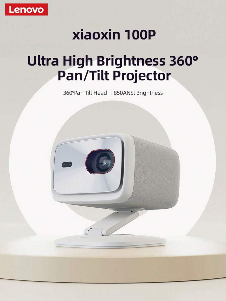 Lenovo 100P Smart Projector Ultra HD 1080P Bedroom Living Room Home Theatre Auto Correction