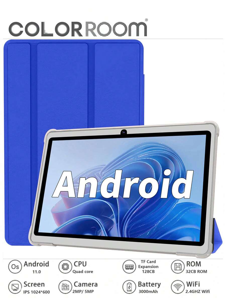 COLORROOM Tablet, 7 Inch Android 11 Tablet For Kids, Quad-Core SC7731E, 1.3 GHz CPU, 6 (2+4) GB Of RAM,Toddler Tablet ,FM,GPS,Kids Tablet, WiFi, Parental Control, 2MP+MP, GMS, Laptop Work Business Tablet