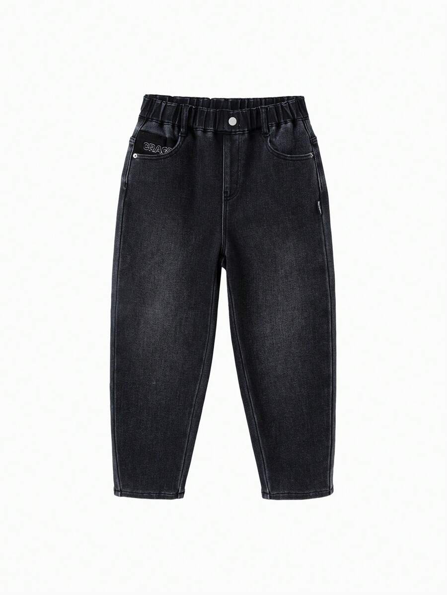 Balabala Tween Boys' Thermal Lined Denim Jeans, Autumn/Winter 2024 Collection