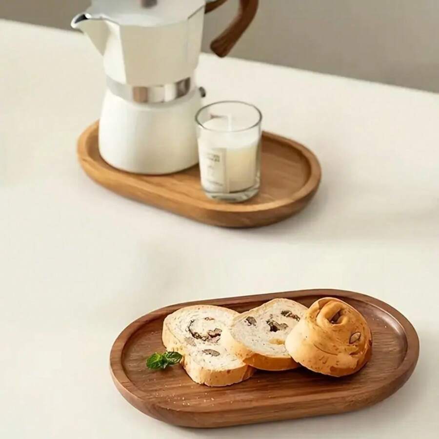 1/2/3pcs, High-Quality Multifunctional Acacia Wood Coasters, Wooden Tray - With Grooves That Do Not Leak Water, Perfect For Holiday Afternoon Tea Time, Ideal For Kitchens, Restaurants, And Cafes | Cheese, Bread, Fruits, And Vegetables | Perfect For Valentine's Day, Gatherings, And Holiday Decoration And Gift Giving