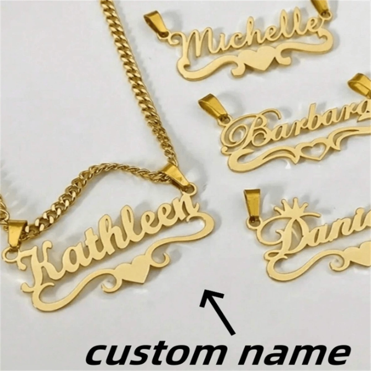 1 Stück Gold Rose Gold verschiedene Stiloptionen Personalisierte Halskette mit Edelstahl Herz-Anhänger, abnehmbare Kette, stilvoller personalisierter Schmuck, Modezubehör, das beste Geschenk für Freunde und Familie, für den Alltag und Partyveranstaltungen, Weihnachtsferien den ganzen Jahreszeit elegant und Hip Hop Stil ohne Beschichtung Thanksgiving Weihnachten