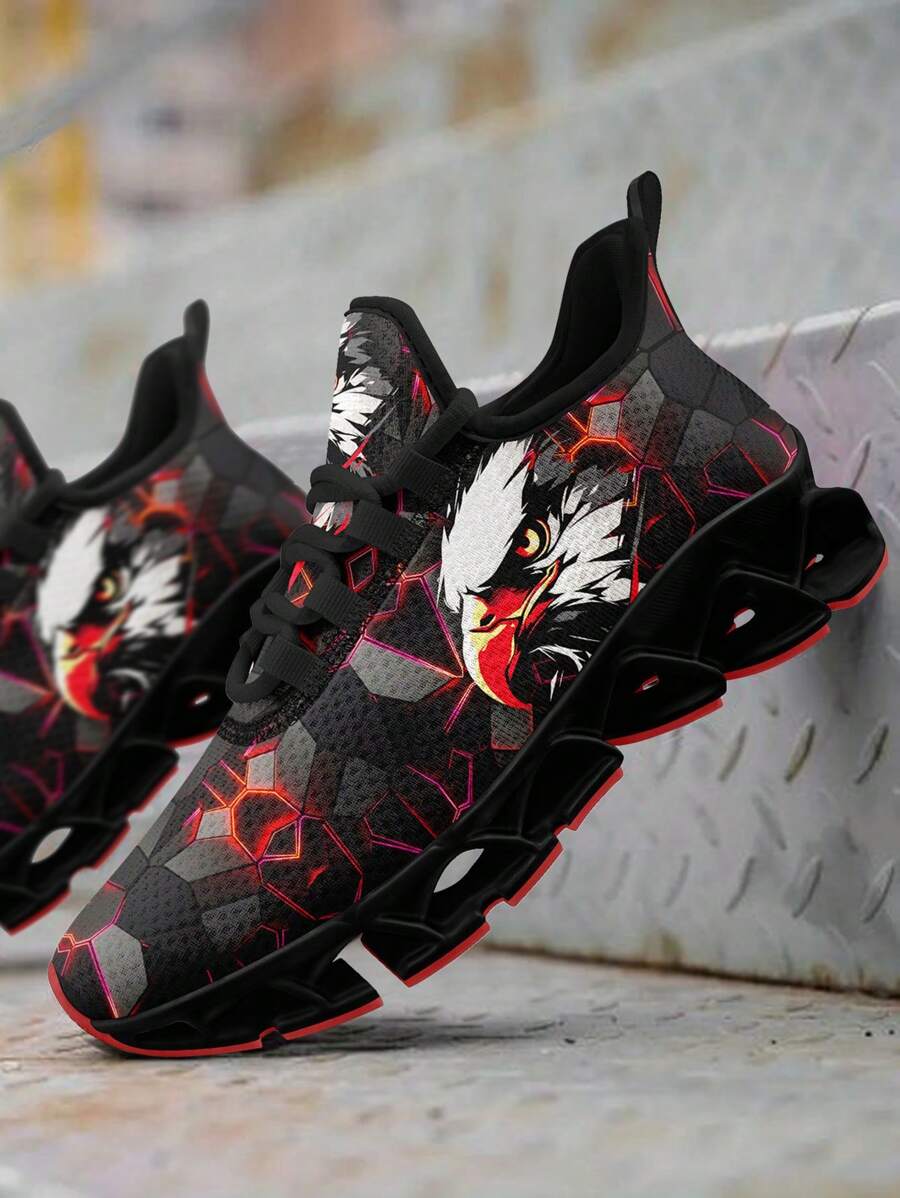 Zapatos para correr de hombre, diseño de águila mecánica, ligeros, cómodos, con suela blanda, zapatillas para gimnasio, entrenamiento, tenis, con respirabilidad, regalo único para mamá/papá/ella/él/novia/novio/esposa/esposo/amigo