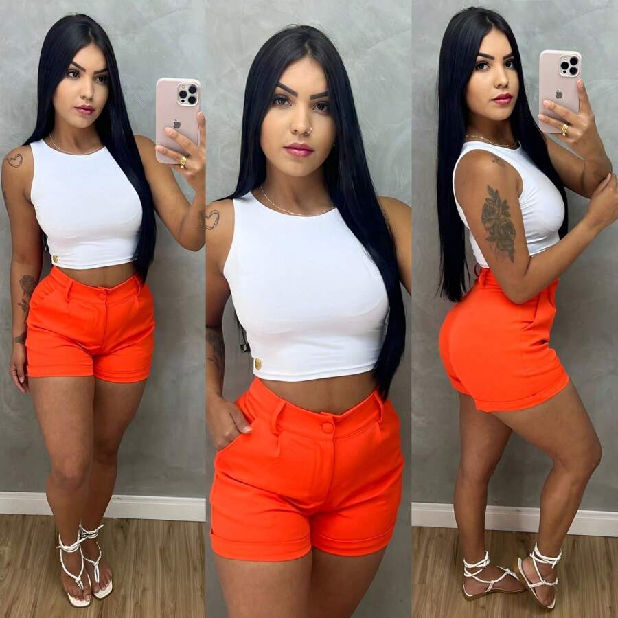 Short Alfaiataria Pimenta Doce