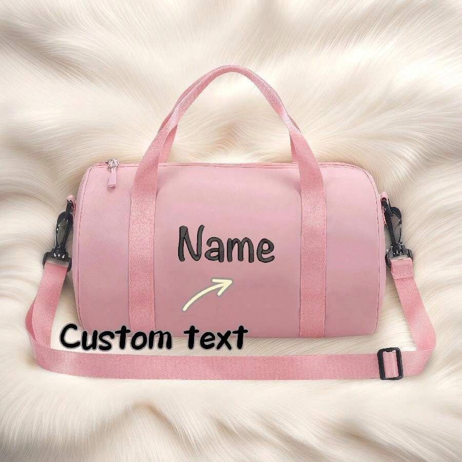 Borsa da danza personalizzata alla moda per donna, borsa a tracolla per ballo classico, latino, danza di strada, borsa a tracolla da viaggio per yoga (rosa)
