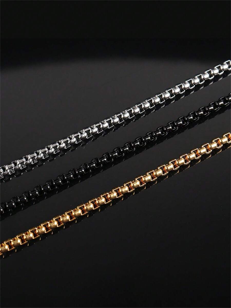 1pc 2mm Minimalist Stainless Steel Necklace, Unisex DIY Accessory Suitable For Any Occasion
