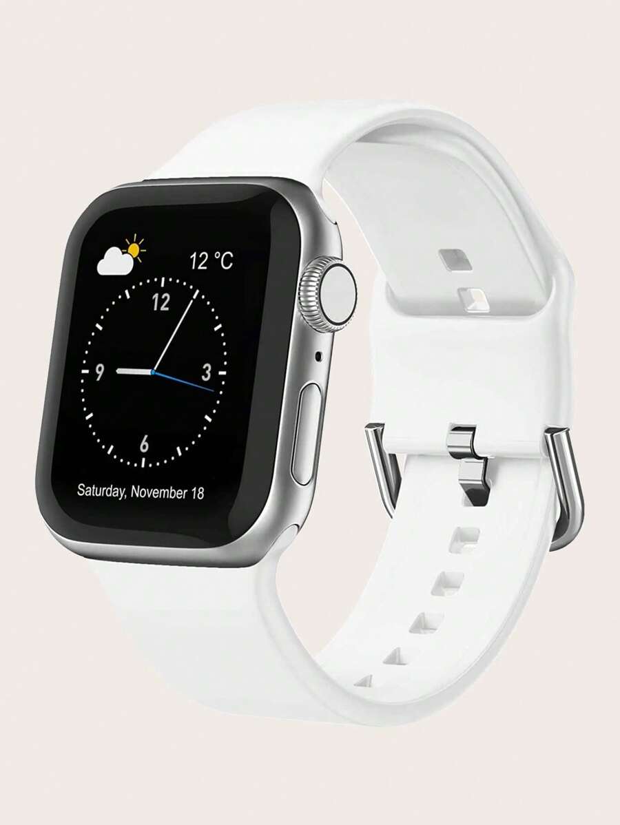 1pc Unisex Silicone Sports Watch Band, Compatible With Apple Watch 38mm 40mm 41mm 42mm 44mm 45mm 49mm, Compatible With Apple Watch Series 9 Ultra 8 SE 7 6 5 4 3 As A Gift For Students Returning To School