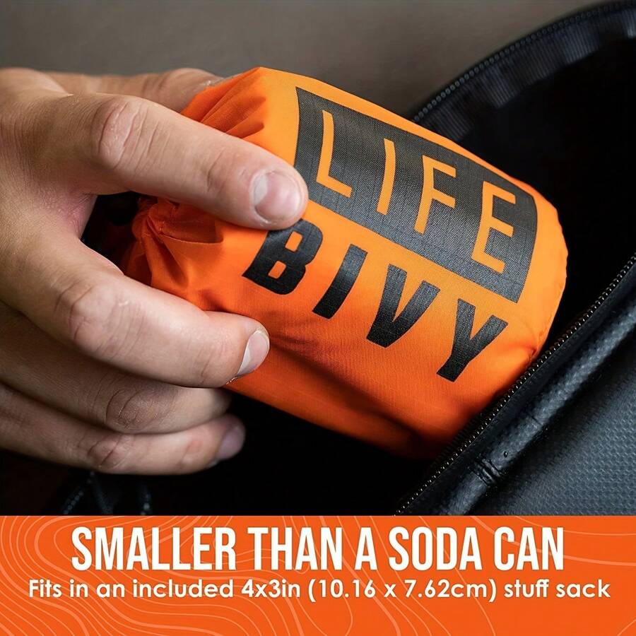 Emergency Sleeping Bag Survival Bag 1 Pack | Survival Sleeping Bag Emergency Sleeping Bags Emergency Bivy Sack | Portable Emergency Blanket Survival Gear Emergency Bivvy Thermal Sleeping Bag Camping