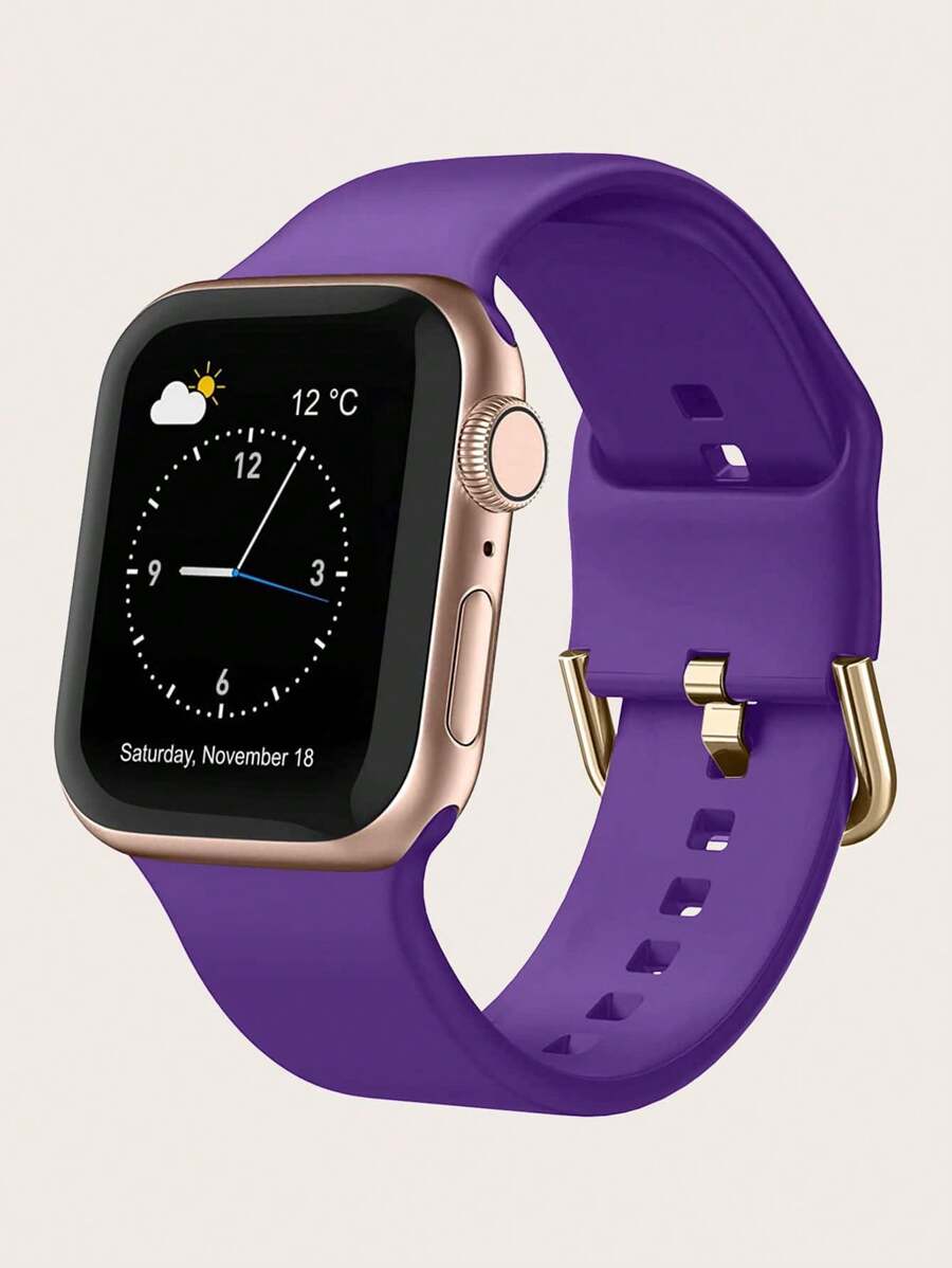 1pc Unisex Silicone Sports Strap Watch Band, Compatible With Apple Watch Band 38mm 40mm 41mm 42mm 44mm 45mm 49mm, Compatible With Apple Watch Series 9 Ultra 8 SE 7 6 5 4 3 As A Gift For Students Returning To School