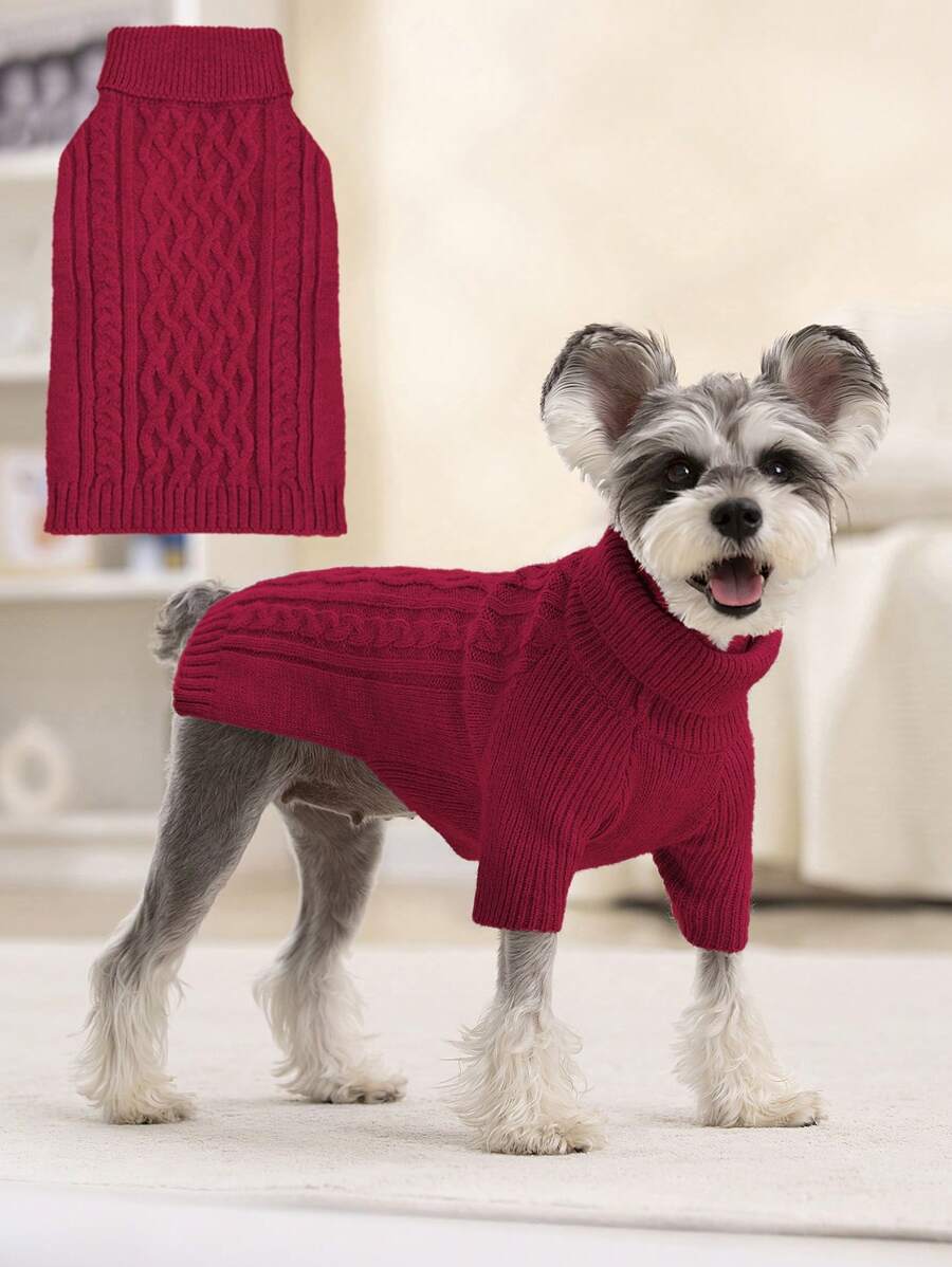 1 pièce de classique pull tricoté pour animal de compagnie, doux, chaud et douillet. Vêtements d'hiver pour petits, moyens et grands chiens, faciles à porter et entretenir. Cadeau de Noël pour Bichon, Schnauzer et Rottweiler Beagle