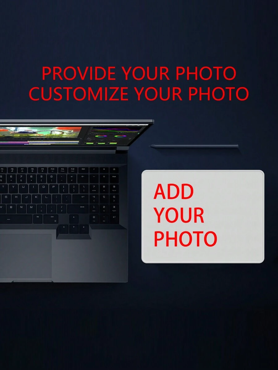 A Customizable Mousepad For Office Use, 24cm*20cm,You Can Add Your Photos To Make Your Own Personal Mousepad